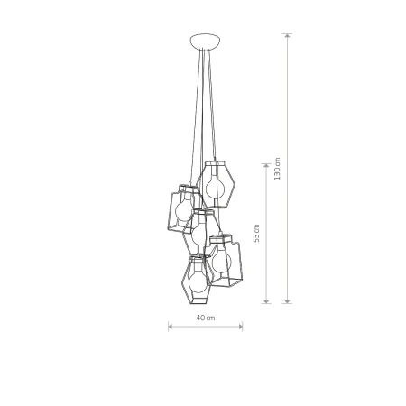 Lampa loft wisząca FIORD 9665 - Nowodvorski