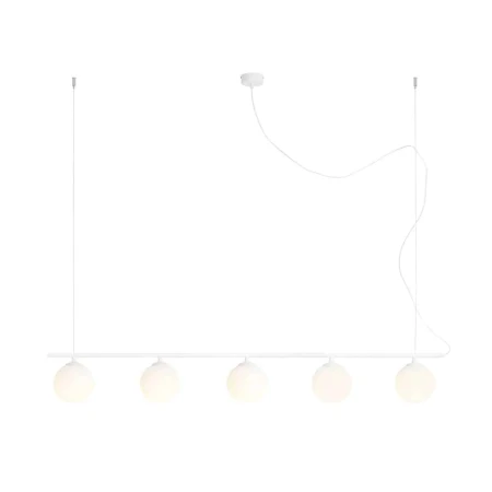 Lampa wisząca designerska BERYL GLASS 5 WHITE 1006F - Aldex