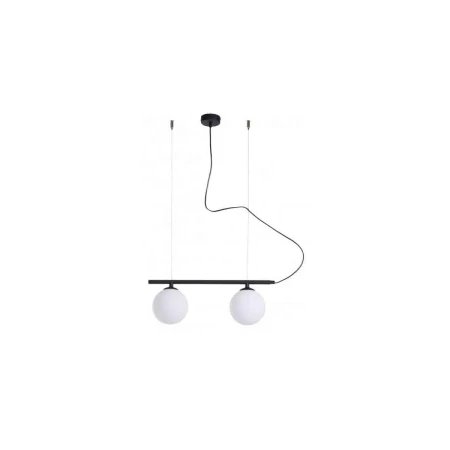 LAMPA WISZĄCĄ BERYL GLASS 2 BLACK 1006H1 - Aldex