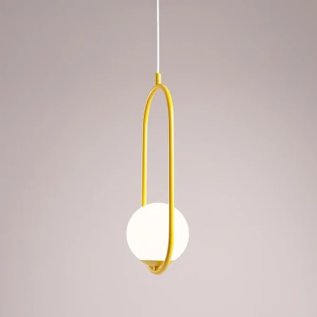 Lampa wisząca designerska RIVA MUSTARD 1086G14 - Aldex
