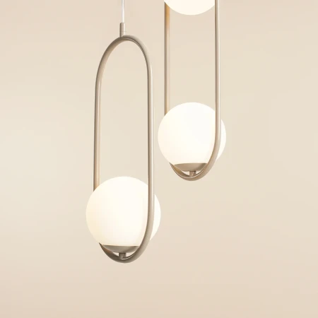 Lampa wisząca designerska RIVA 2 BEIGE 1086H17 - Aldex