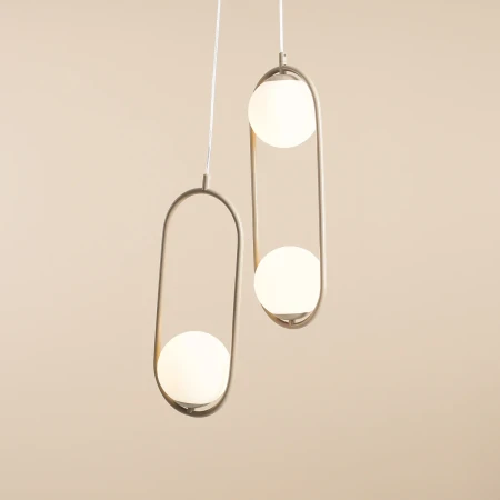 Lampa wisząca designerska RIVA 2 BEIGE 1086H17 - Aldex