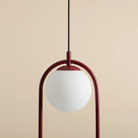 Lampa wisząca designerska RIVA 2 RED WINE 1086H15 - Aldex