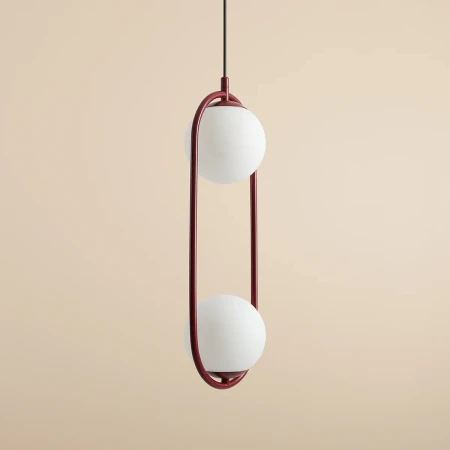 Lampa wisząca designerska RIVA 2 RED WINE 1086H15 - Aldex