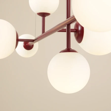 Lampa wisząca designerska DIONE 6 RED WINE 1092K15 - Aldex