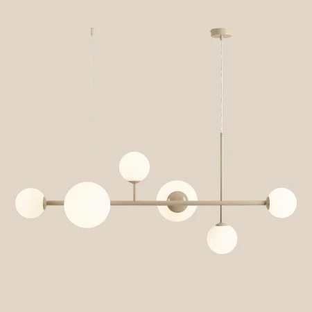 Lampa wisząca designerska DIONE 6 BEIGE 1092K17 - Aldex