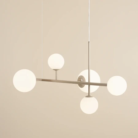 Lampa wisząca designerska DIONE 6 BEIGE 1092K17 - Aldex