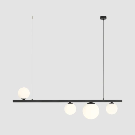 Lampa wisząca designerska GARDA 4 BLACK 1099L1 - Aldex
