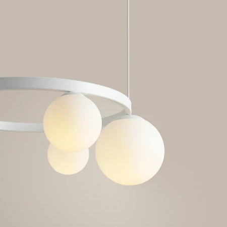 Lampa wisząca designerska GARDA 4 RING WHITE 1099L_R - Aldex
