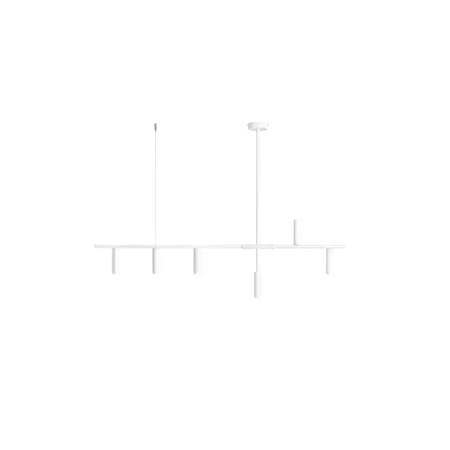 Lampa wisząca nowoczesna TREVO 6 ALL WHITE 1104K - Aldex