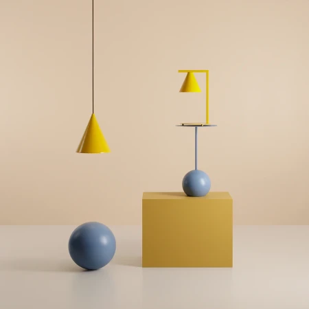 Lampka biurkowa unikatowa FORM MUSTARD 1108B14 - Aldex