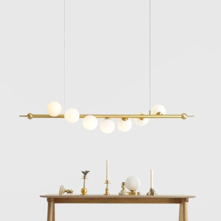 Lampa wisząca designerska WAVE 7 BRASS 1115T40 - Aldex