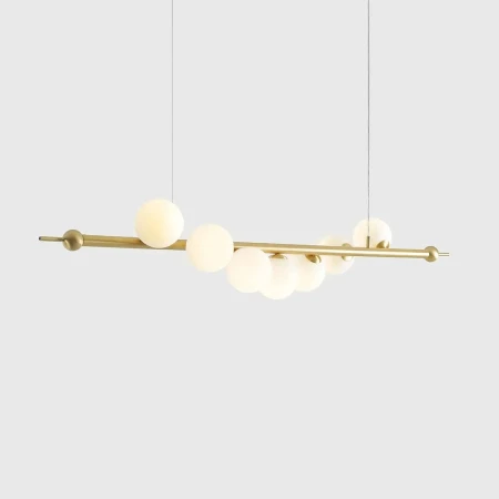Lampa wisząca designerska WAVE 7 BRASS 1115T40 - Aldex