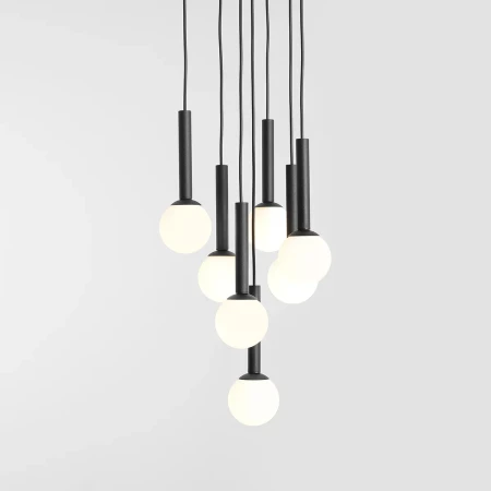 Lampa wisząca designerska RIU 7 ALL BLACK 1117T1 - Aldex
