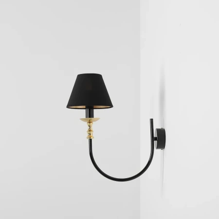 Kinkiet elegancki pojedynczy ROMA BLACK 1118C1 - Aldex