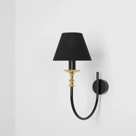 Kinkiet elegancki pojedynczy ROMA BLACK 1118C1 - Aldex