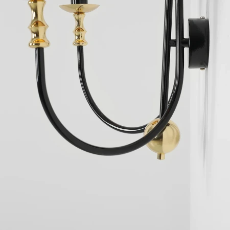 Kinkiet elegancki podwójny ROMA 2 BLACK 1118D1 - Aldex
