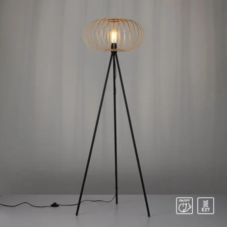 Lampa podłogowa drewniana RACOON 11415-79 - Paul Neuhaus