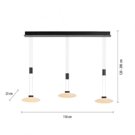 Lampa wisząca nowoczesna LAUTADA 2081-18 - Paul Neuhaus