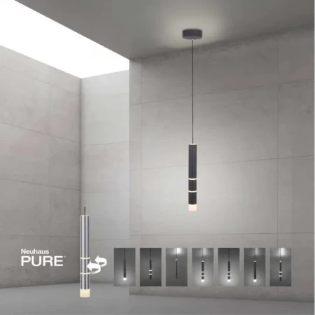 Lampa wisząca czarna PURE-VEGA 2211-18 - Paul Neuhaus