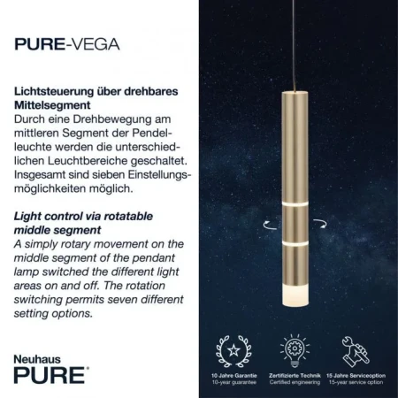 Lampa wisząca LED PURE-VEGA 2211-60 - Paul Neuhaus