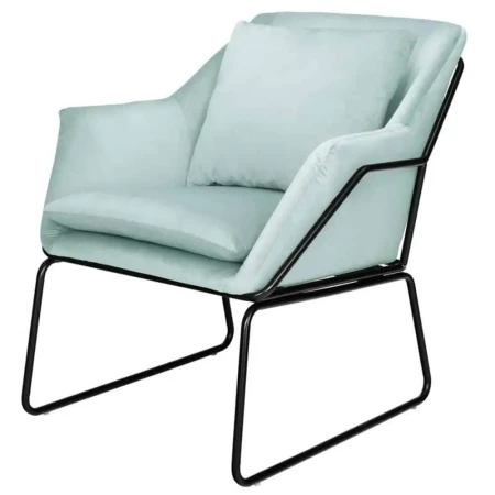 Fotel welurowy FLUENCE miętowy - 25073-m - Step Into Design