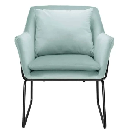 Fotel welurowy FLUENCE miętowy - 25073-m - Step Into Design