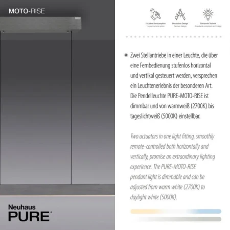 Lampa wisząca LED PURE-MOTO-RISE 2545-15 - Paul Neuhaus
