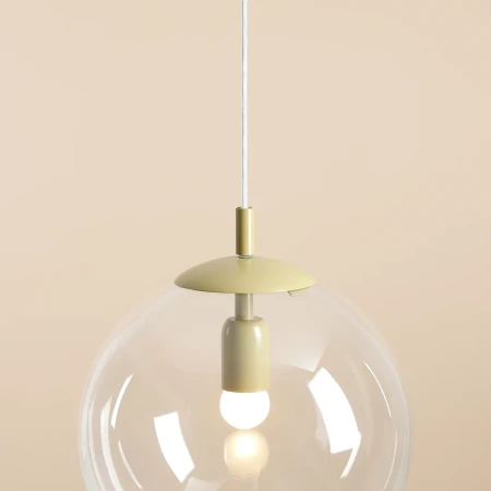 Lampa wisząca kula minimalistyczna GLOBE PISTACHIO 562G12 - Aldex