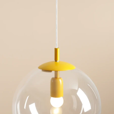 Lampa wisząca kula minimalistyczna GLOBE MUSTARD 562G14 - Aldex