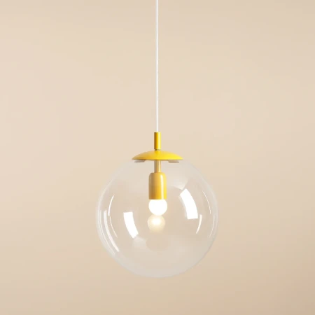 Lampa wisząca kula minimalistyczna GLOBE MUSTARD 562G14 - Aldex