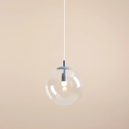 Lampa wisząca kula minimalistyczna GLOBE DUSTY BLUE 562G16 - Aldex