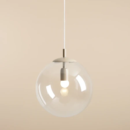 Lampa wisząca kula minimalistyczna GLOBE BEIGE 562G17 - Aldex