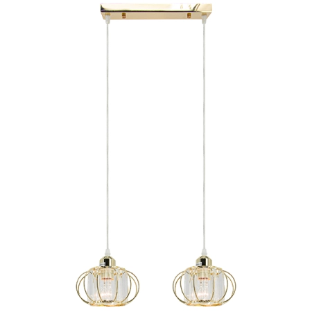 Lampa wisząca złota metalowa 2-punktowa 8221/2 TR z serii ACRI - Lampy Elem