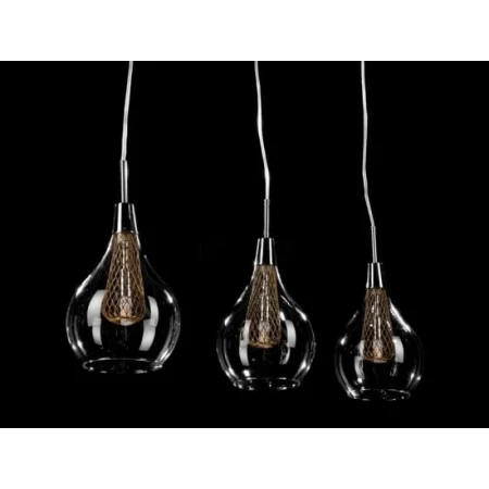 Lampa nad stół wisząca nowoczesna ELEKTRA 3 chrom AZ1689 - Azzardo