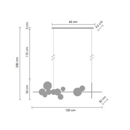 Lampa wisząca ORION LONG-120 czarna 120 cm - MP0084-L1200 - Step Into Design
