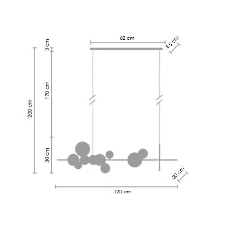 Lampa wisząca ORION LONG-90 czarna 90 cm -  MP0084-L900 - Step Into Design