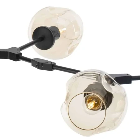 Lampa wisząca MODERN ORCHID-6 bursztynowo czarna 130 cm - ST-1232-6 - Step Into Design