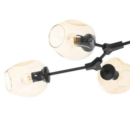 Lampa wisząca MODERN ORCHID-6 bursztynowo czarna 130 cm - ST-1232-6 - Step Into Design