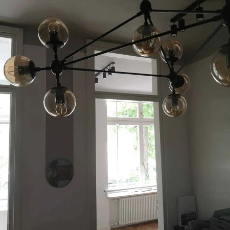 Lampa wisząca ASTRIFERO-21 bursztynowo czarna 165 cm - ST-9047-21 - Step Into Design