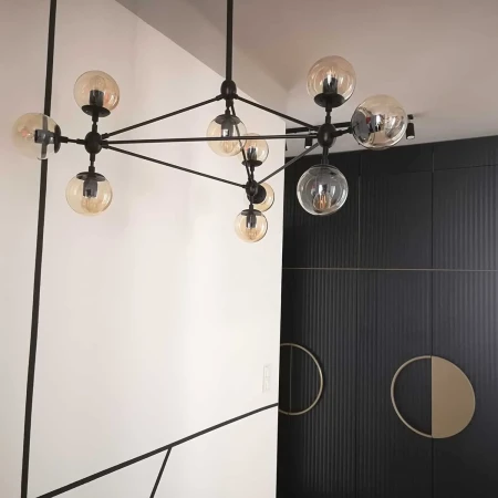Lampa wisząca ASTRIFERO-21 bursztynowo czarna 165 cm - ST-9047-21 - Step Into Design