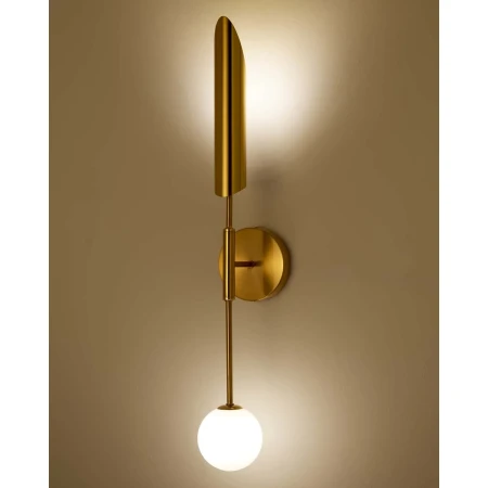 Lampa ścienna MIKA-1 biało złota 70 cm - ST-F086 - Step Into Design