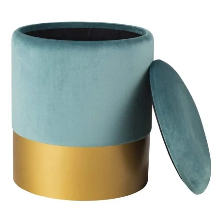 Pufa welurowa VELVET miętowa L -  VWF17B00B-L-M - Step Into Design