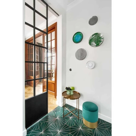 Pufa welurowa VELVET miętowa L -  VWF17B00B-L-M - Step Into Design