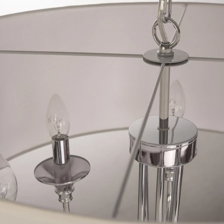 Lampa Hampton wisząca biała glamour  ABU DHABI - P06512CH-WH - Cosmo Light