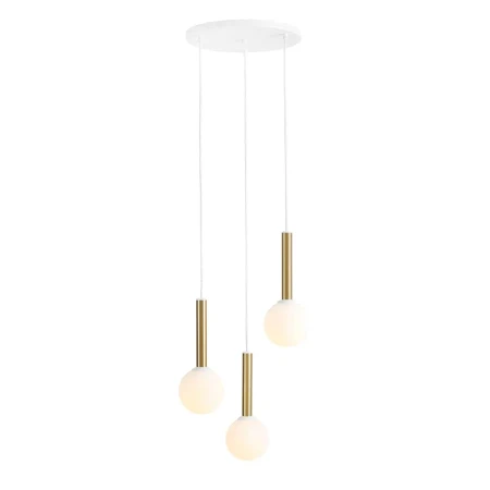 Lampa nad stół wisząca nowoczesna z białą podsufitką RINN 3 WHITE 1098E - Aldex