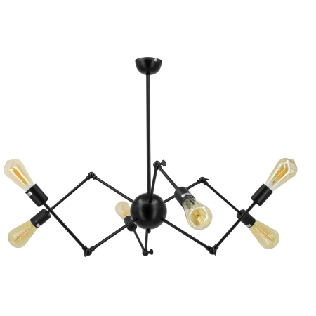 Lampa wisząca metalowa czarna 6-punktowa 6767/6 BLACK - Lampy Elem