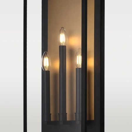 Kinkiet zewnętrzny czarny  MALIBU W03555BK - Cosmo Light
