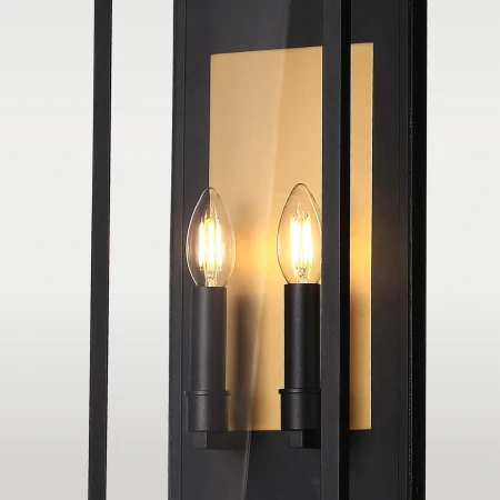 Kinkiet zewnętrzny czarny  MALIBU W02548BK - Cosmo Light