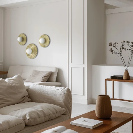 Kinkiet złoty z białym kloszem MARBELLA W01425AU - Cosmo Light